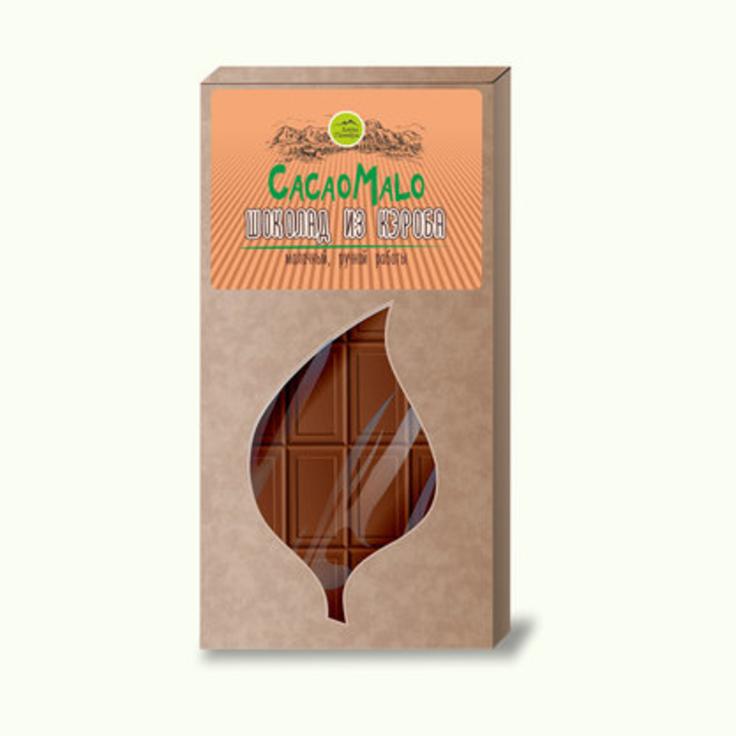 Шоколад молочный из необжаренного кэроба CacaoMalo 75 г