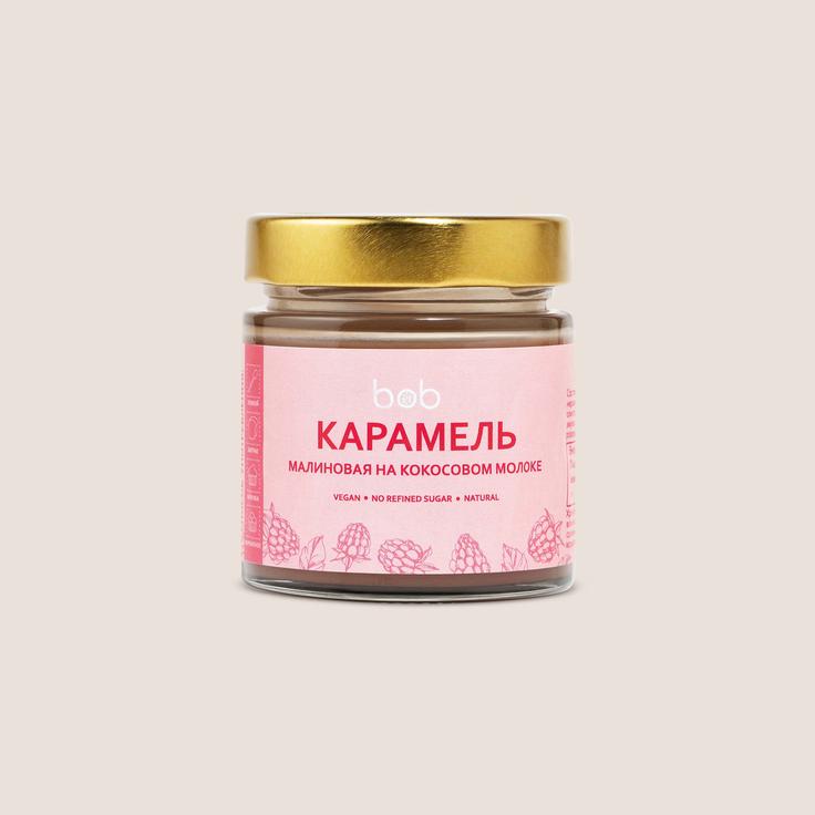 Кокосовый десерт "Малиновая карамель" bob, 200 г