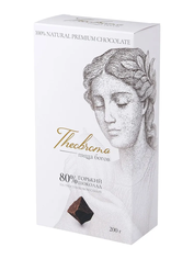 Горький шоколад 80% с ванилью и тростниковым сахаром THEOBROMA Пища Богов, 200 г