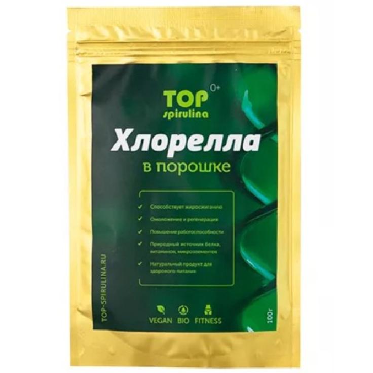 Хлорелла TOP Chlorella, порошок органический 100 г