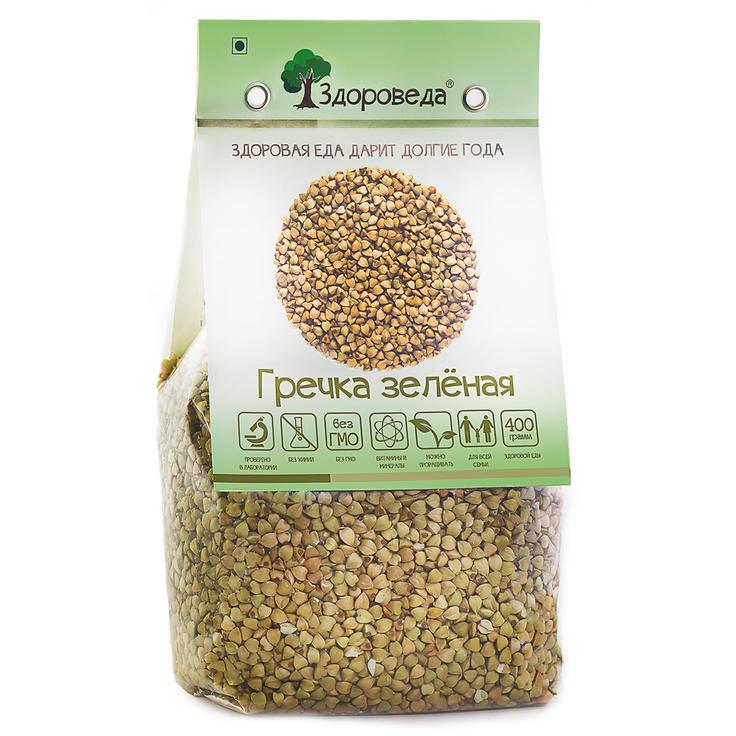 Гречка зеленая для проращивания "Здороведа", 400 г