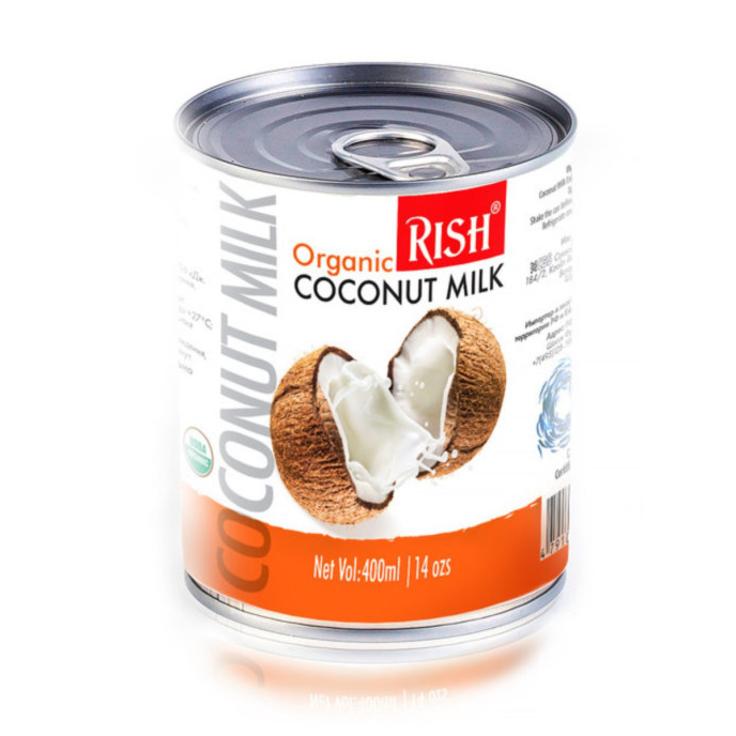 Органическое кокосовое молоко Rish 68% (жирность 17%-19%), 400 мл