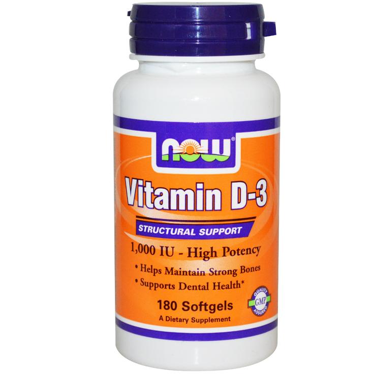 Витамин D3 NOW FOODS High Potency 1000 IU, 360 капсул