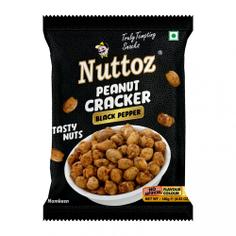 Закуска индийская из арахиса с черным перцем Peanut Cracker Black Pepper NUTTOZ, 140 г