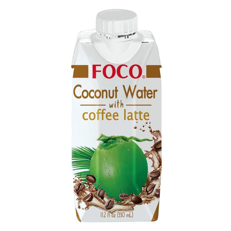 FOCO кокосовая вода с кофе латте, 330 мл