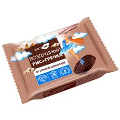 Воздушный рис с гречкой безглютеновый в горьком шоколаде без сахара ВАСТЭКО 26 г