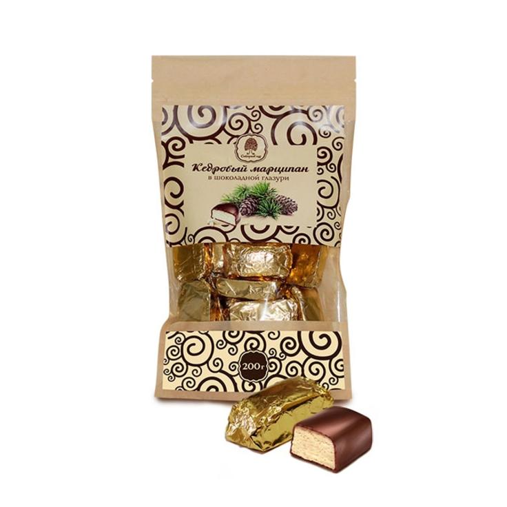 Кедровый марципан в шоколадной глазури "Сибирский Кедр" 200 г