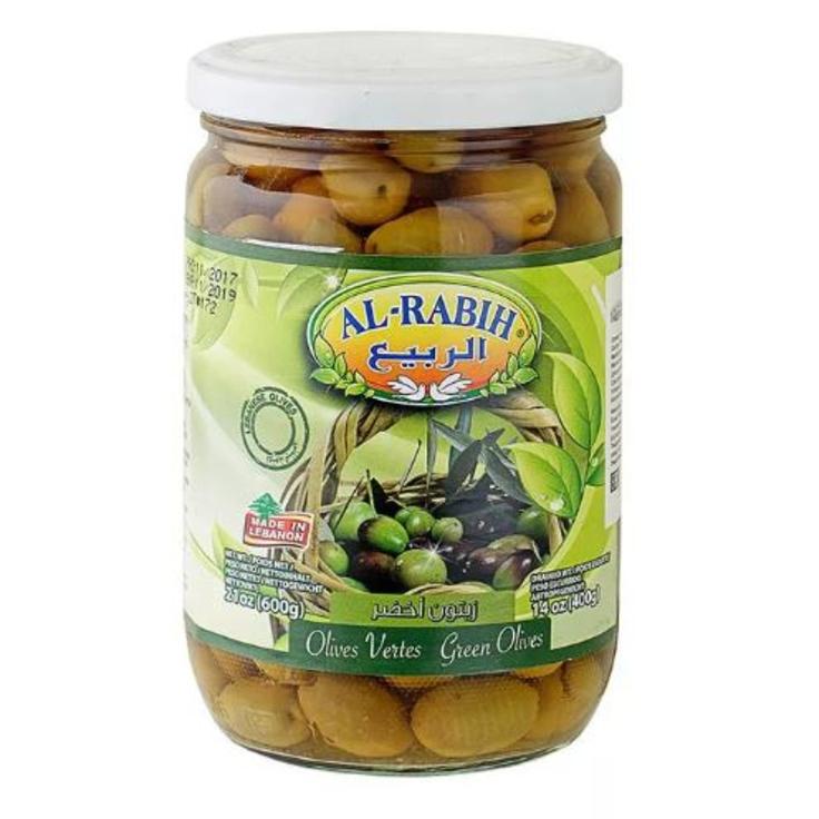 Оливки зеленые с косточкой AL-RABIH, 600 г
