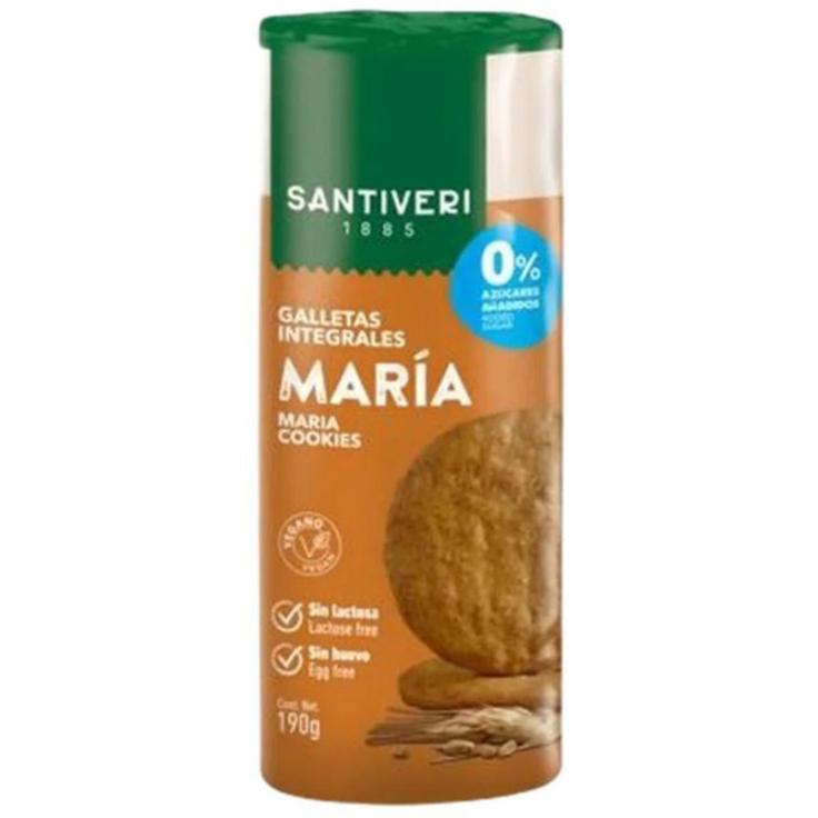 Печенье цельнозерновое без сахара, без молока и яиц "Мария" SANTIVERI, 190 г