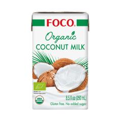 FOCO кокосовое молоко органическое 10-12% в пакете, 250 мл