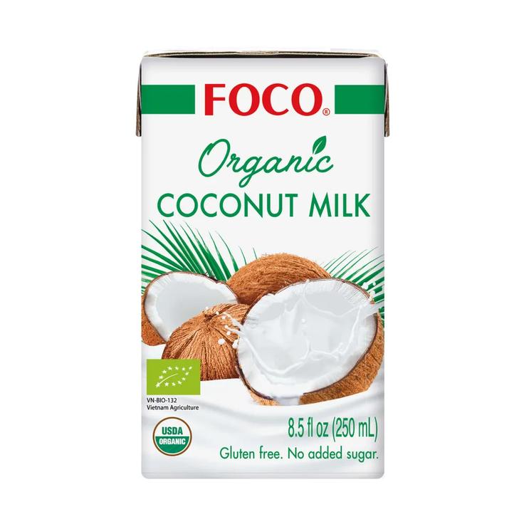 FOCO кокосовое молоко органическое 10-12% в пакете, 250 мл