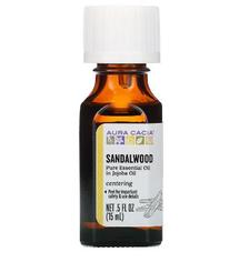 Сандал - эфирное масло в масле жожоба Aura Cacia, 15 мл