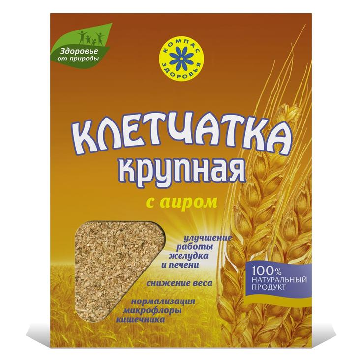 Клетчатка пшеничная крупная с аиром "Компас здоровья", 150 г