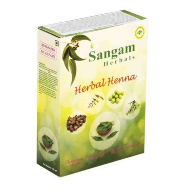Хна индийская натуральная с добавлением трав Sangam Herbals 100 г