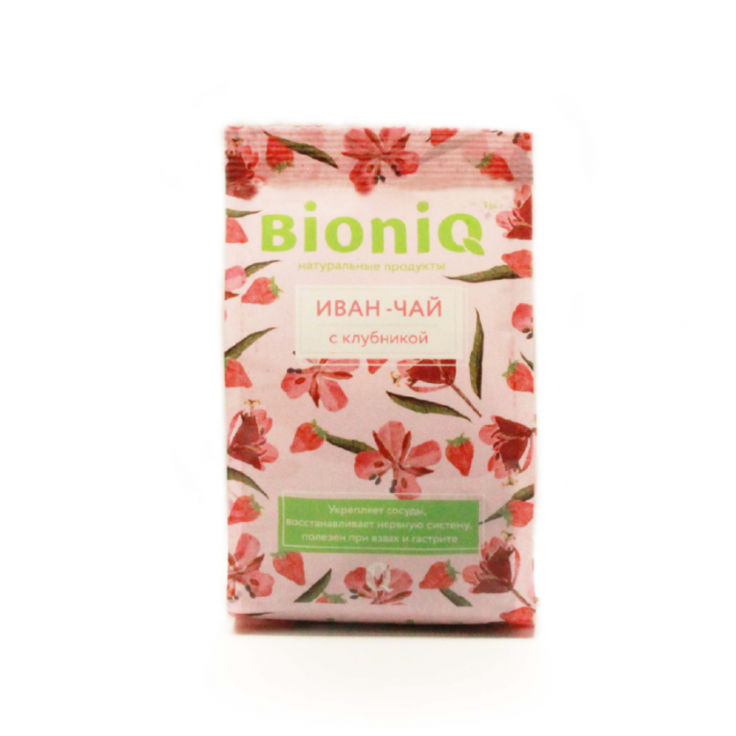 Иван-чай с клубникой BioniQ в пакете, 35 г
