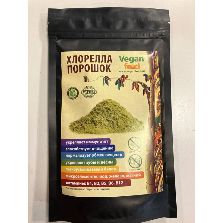 Хлорелла VEGAN FOOD, порошок из водорослей органический 100 г