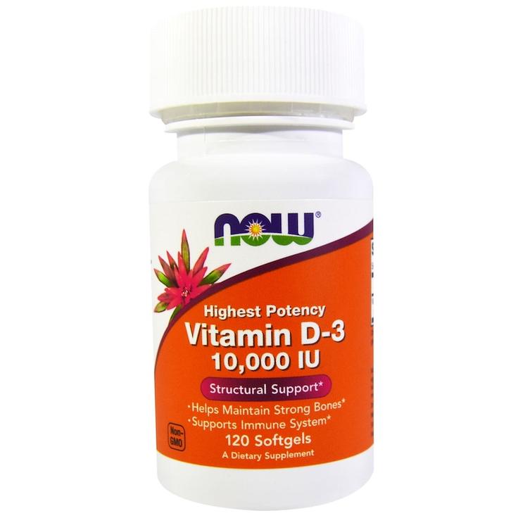 Витамин D3 NOW FOODS High Potency 10000 IU, 120 капсул