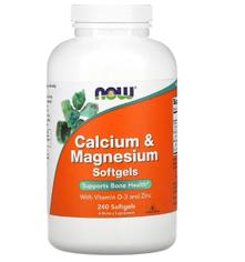 Calcium & Magnesium & витамин D3 & Zinc NOW FOODS 240 таблеток