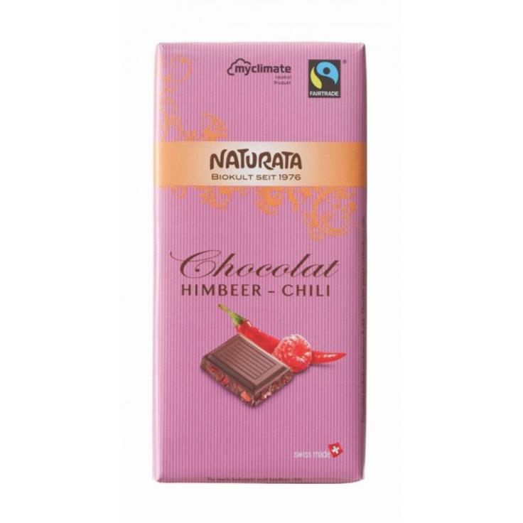 Шоколад горький "Малина-чили" 55% БИО Naturata, 100 г