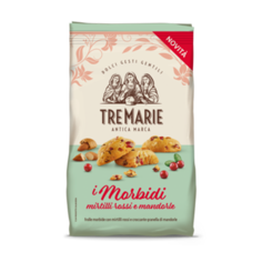 Песочное мягкое печенье Tre Marie с клюквой и миндалем Galbusera 300 г