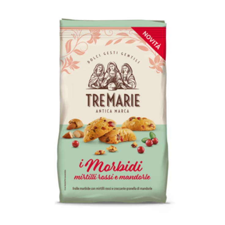 Песочное мягкое печенье Tre Marie с клюквой и миндалем Galbusera 300 г