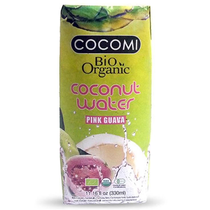 COCOMI 100% Кокосовая вода без сахара со вкусом розовой гуавы БИО, 330 мл