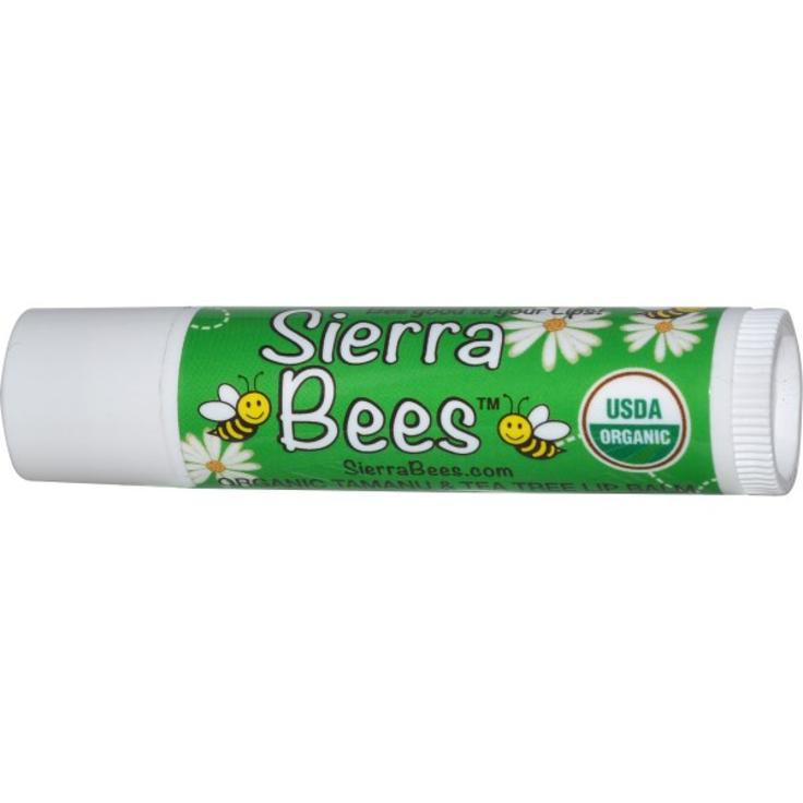 Органический бальзам для губ Sierra Bees пчелиный воск c таману/чайным деревом и витамином E 4.25 г
