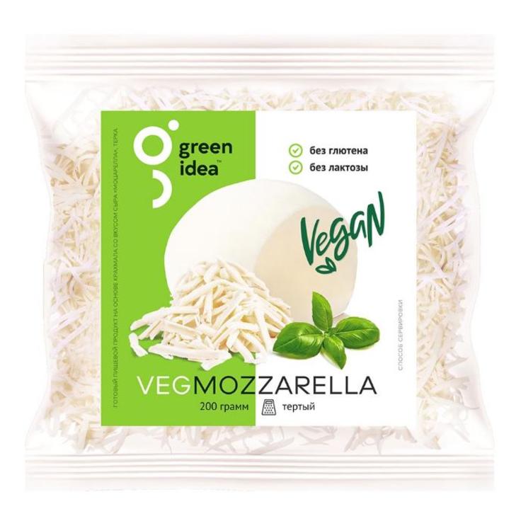 Сыр веганский безглютеновый тертый "Моцарелла" Green Idea, 200 г