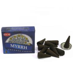 Благовония HEM безосновные Myrrh - Мирра, 10 конусов