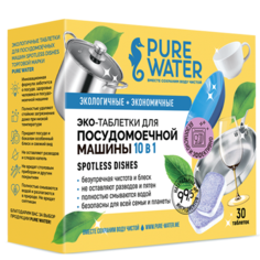 МиКо эко-таблетки для посудомоечной машины 10-в-1 SPOTLESS DISHES "Pure Water" 30 штук