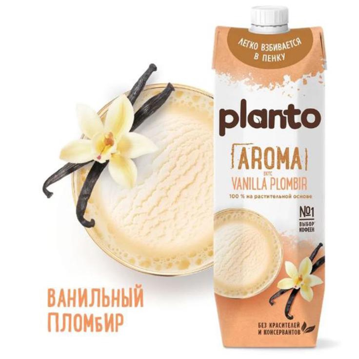 Напиток соевый со вкусом ванильного пломбира обогащенный кальцием и витаминами PLANTO 1000 мл