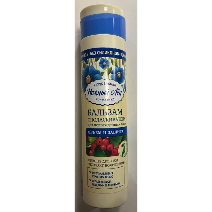 Нежный лен - бальзам для поврежденных волос "Объем и защита" "Компас здоровья" 250 мл