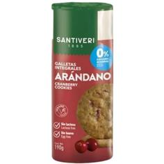 Печенье цельнозерновое c клюквой без сахара, без молока и яиц SANTIVERI, 190 г