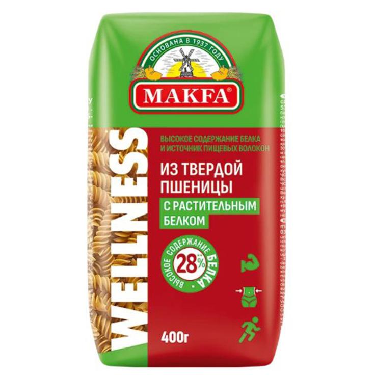 Спирали высокобелковые WELLNESS 28% растительного белка MAKFA, 400 г