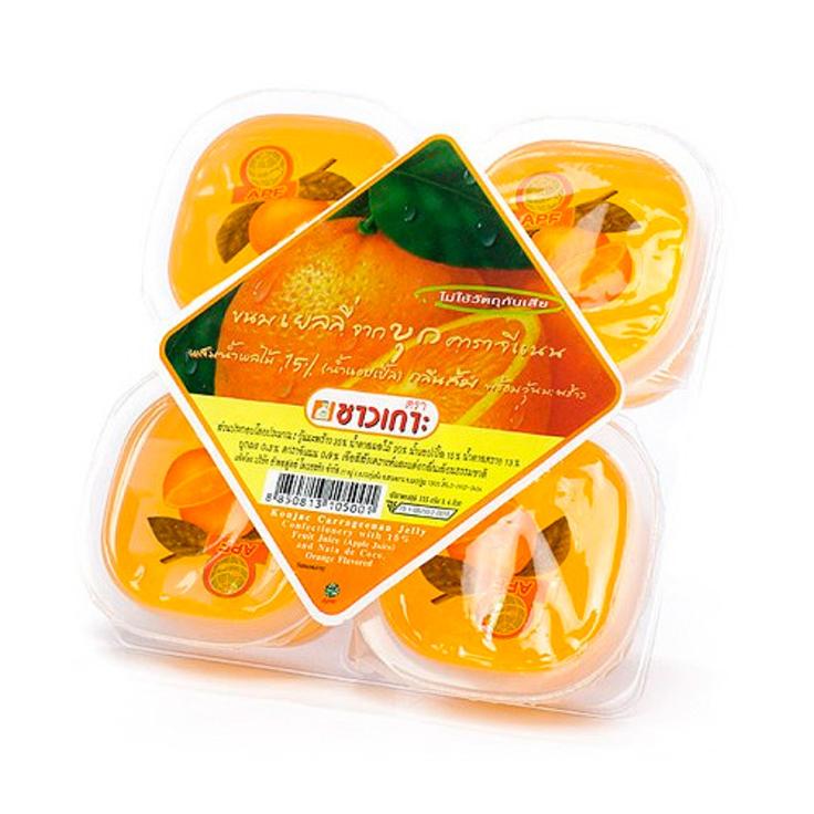 Chaokoh конжаковое желе с апельсином десерт, 4x115 г