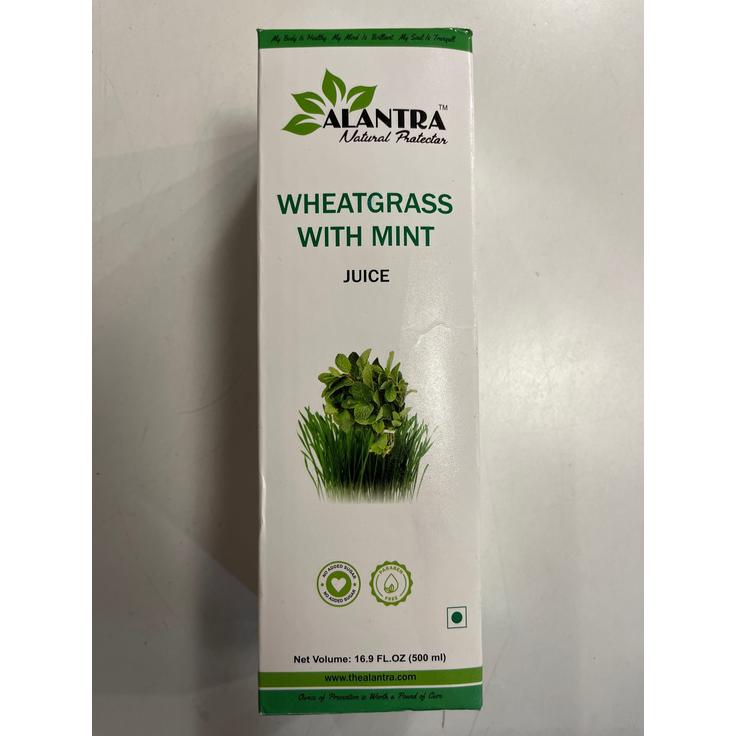Сок аюрведический витграсс с мятой  100% натуральный АЛАНТРА, 500 мл