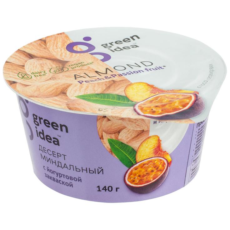 Десерт безглютеновый миндальный с йогуртовой закваской и соком персика и маракуйи Green Idea 140 г