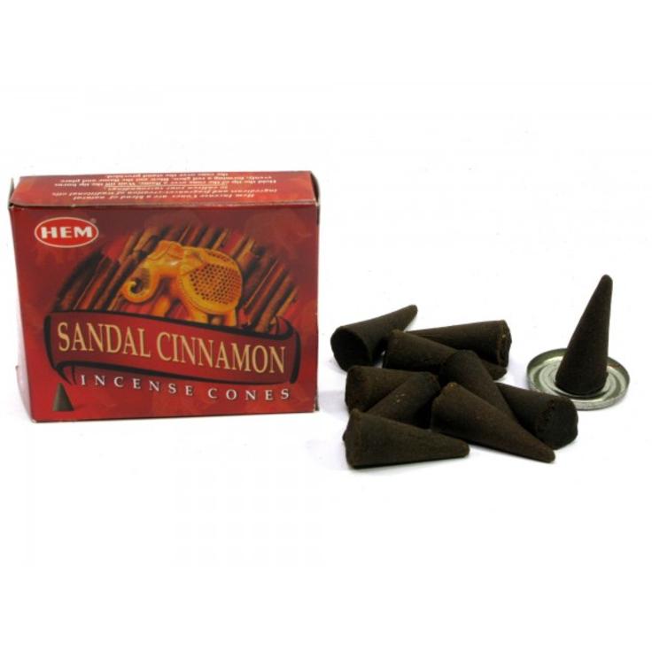 Благовония HEM безосновные Sandal Cinnamon - Сандал и корица, 10 конусов
