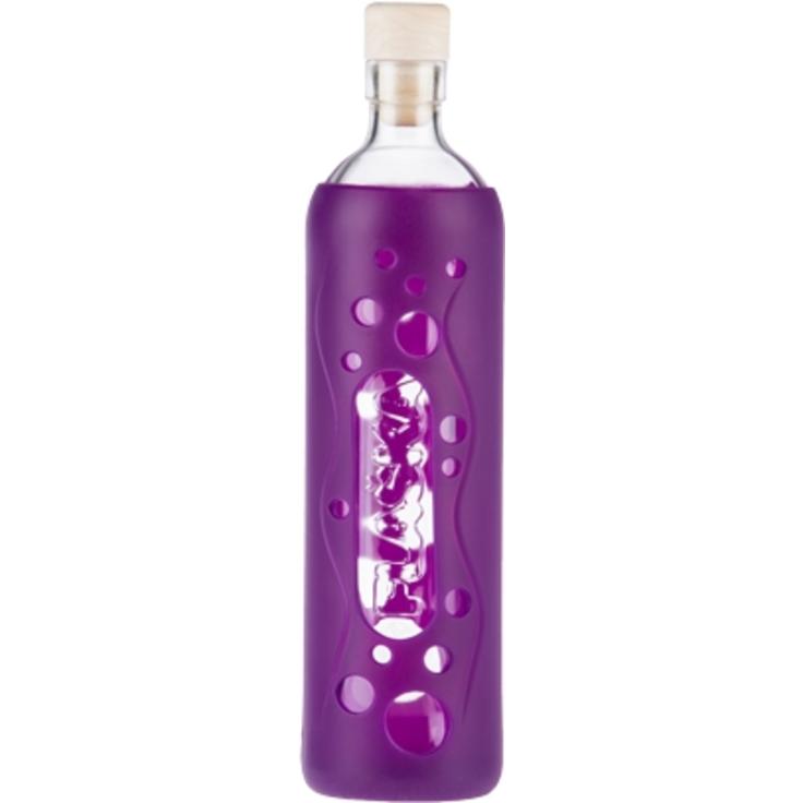 FLASKA бутылка из стекла с нанокристаллическим кремнием в чехле из силикона - взрывная черника 500мл