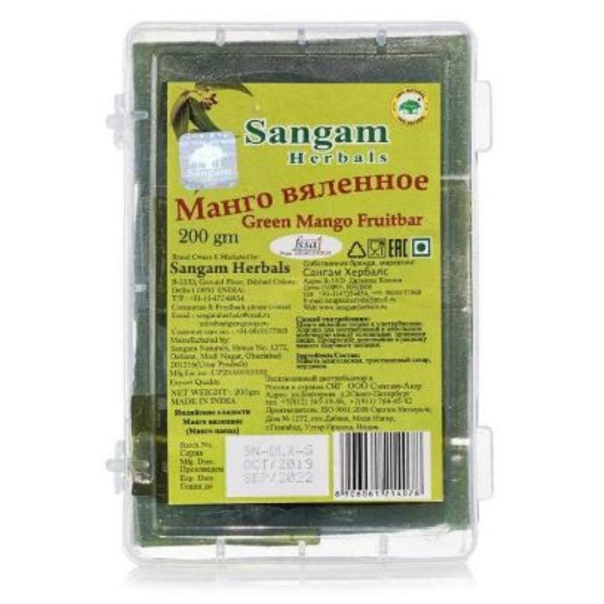 Купить <b>Манго</b> зеленое вяленое Sangam Herbals 200 г - Экоcтория Челябинск.