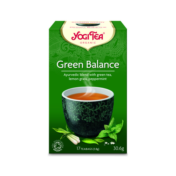 Чай органический Yogi Tea Green Balance - Зеленый чай с комбучей БИО 17 пакетиков 30.6 г
