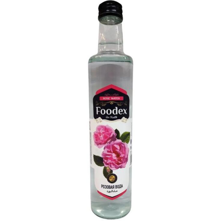 Розовая вода (из цветков розы) FOODEX 500 мл