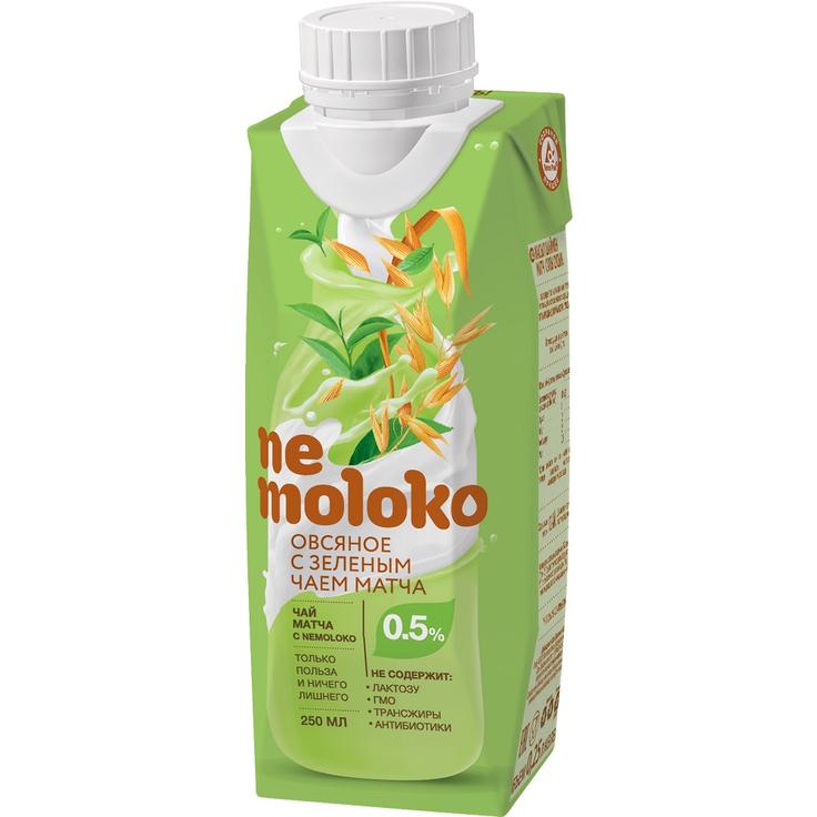 Овсяный напиток с зеленым чаем матча 0.5% жирности NEMOLOKO 250 мл