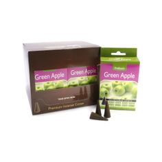 Благовония Tulasi-Sarathi безосновные Green Apple - Зеленое Яблоко, 15 конусов