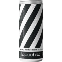 Натуральный газированный напиток без сахара "Яблоко и Чернополодная рябина" LAPOCHKA 330 мл