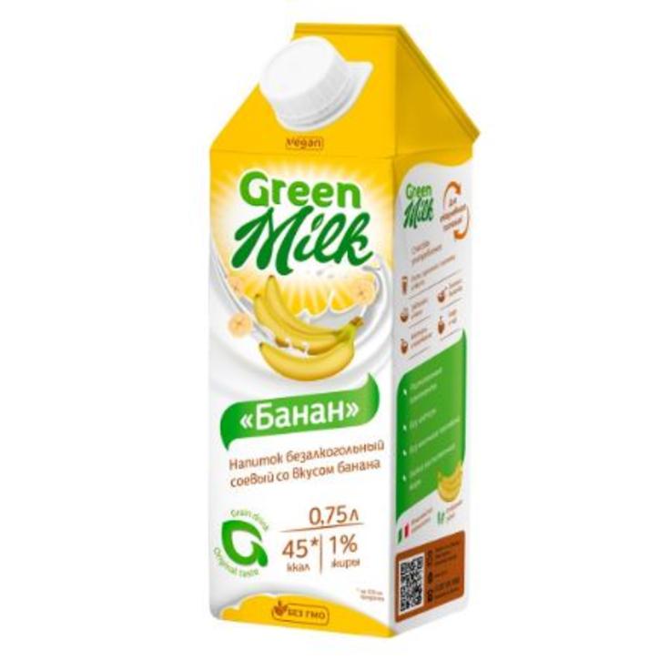 Соевое молоко "Банан" Green Milk СОЮЗПИЩЕПРОМ 750 мл