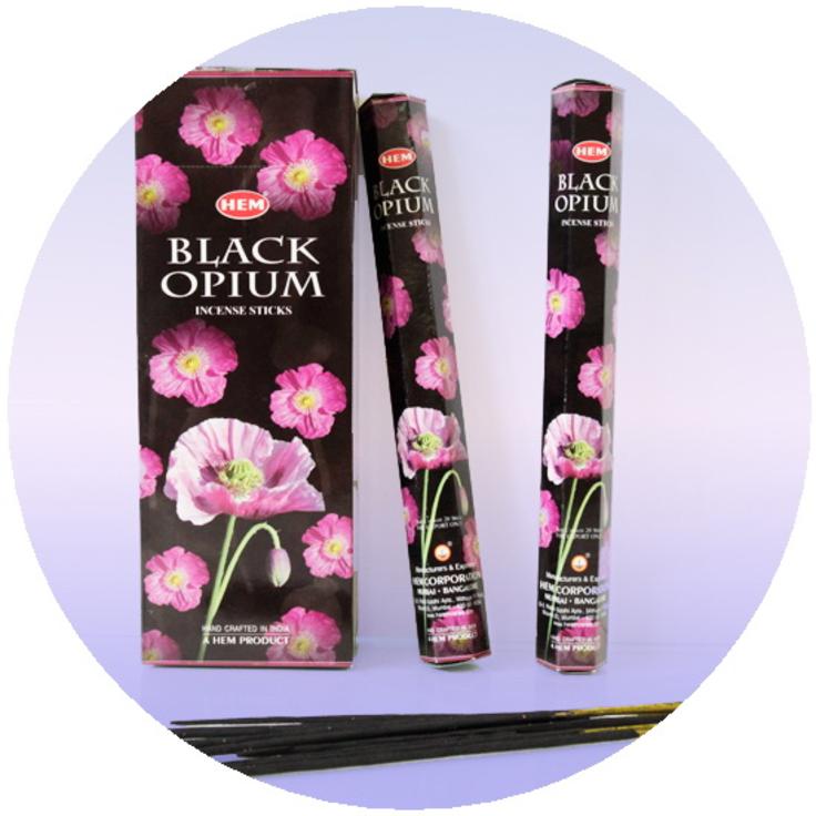 Благовония HEM Black Opium - Черный опиум, 20 палочек