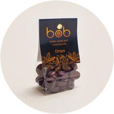Темный веганский сыроедный шоколад в зернах 65% "Фундук" bob, 50 г