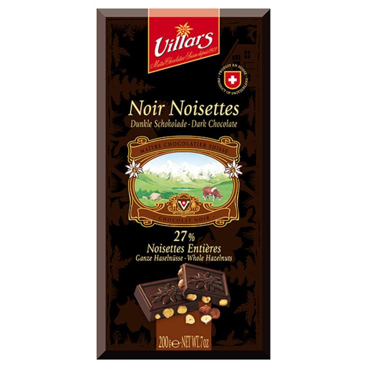 Шоколад темный шоколад с 27% лесных орехов Villars, 200 г