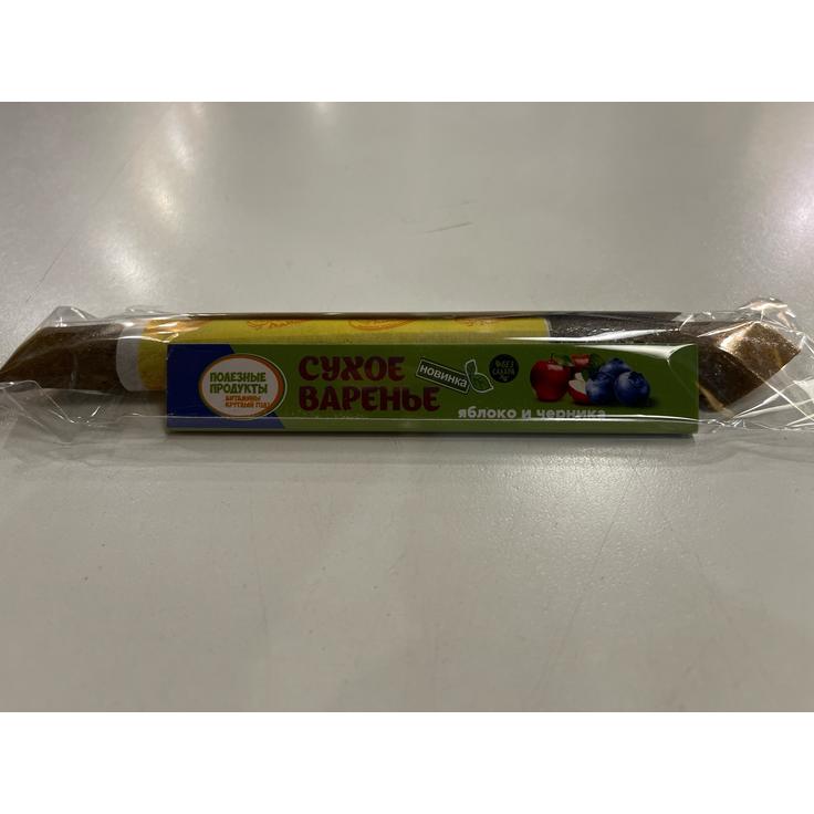 Варенье сухое без сахара (пастила) яблоко-черника "Фруктовый лаваш" 30 г